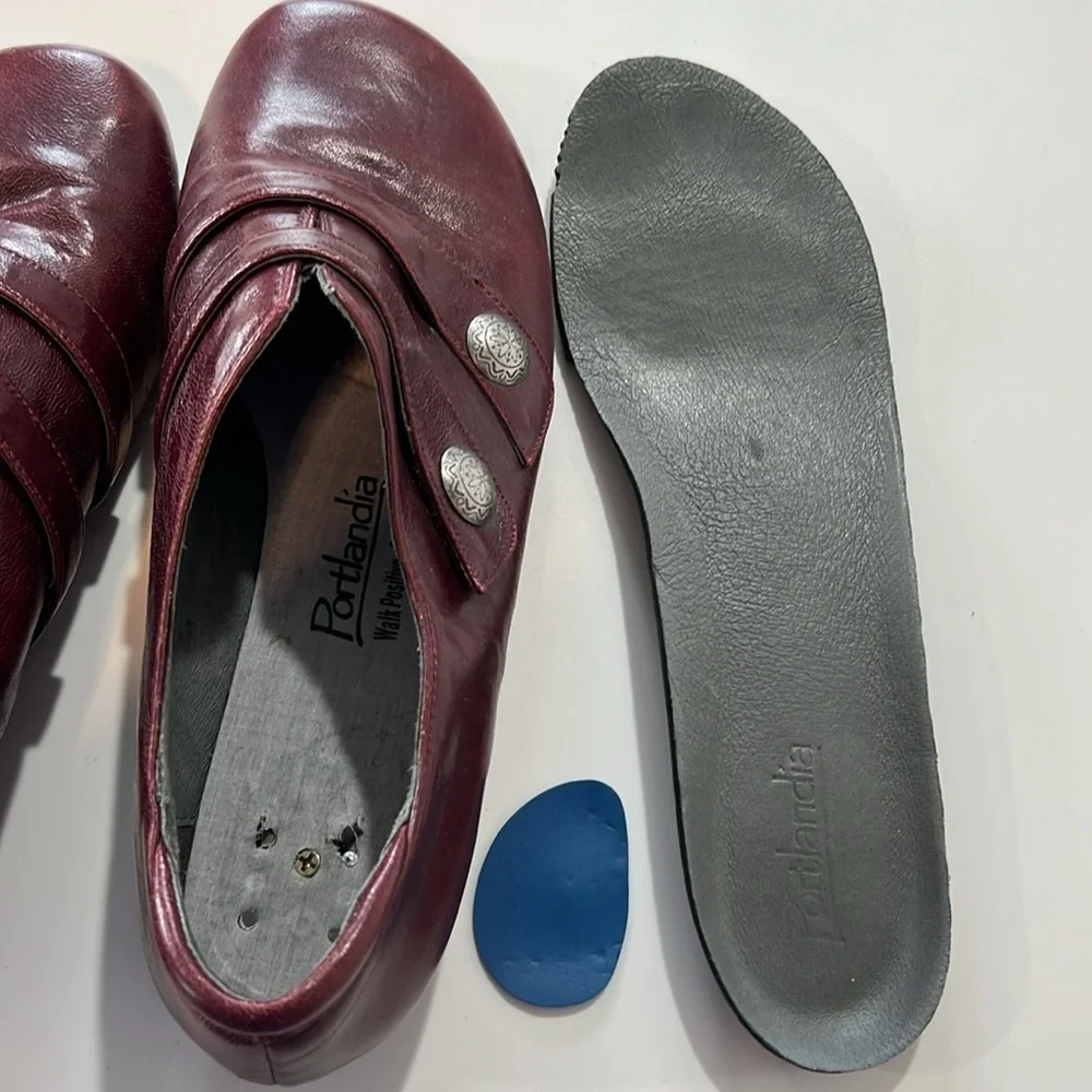 Red Leather Loafers with Vintage Charm and Sturdy Sole